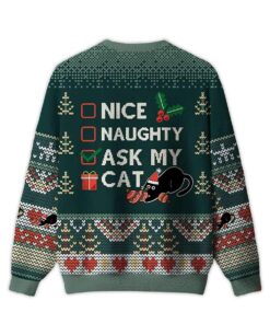 Alternative view of 2025 The Cat's Christmas List Ugly Christmas Sweater