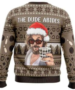 Alternative view of 2025 The Dude Abides The Big Lebowski Ugly Sweater