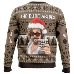 Alternative view of 2025 The Dude Abides The Big Lebowski Ugly Sweater