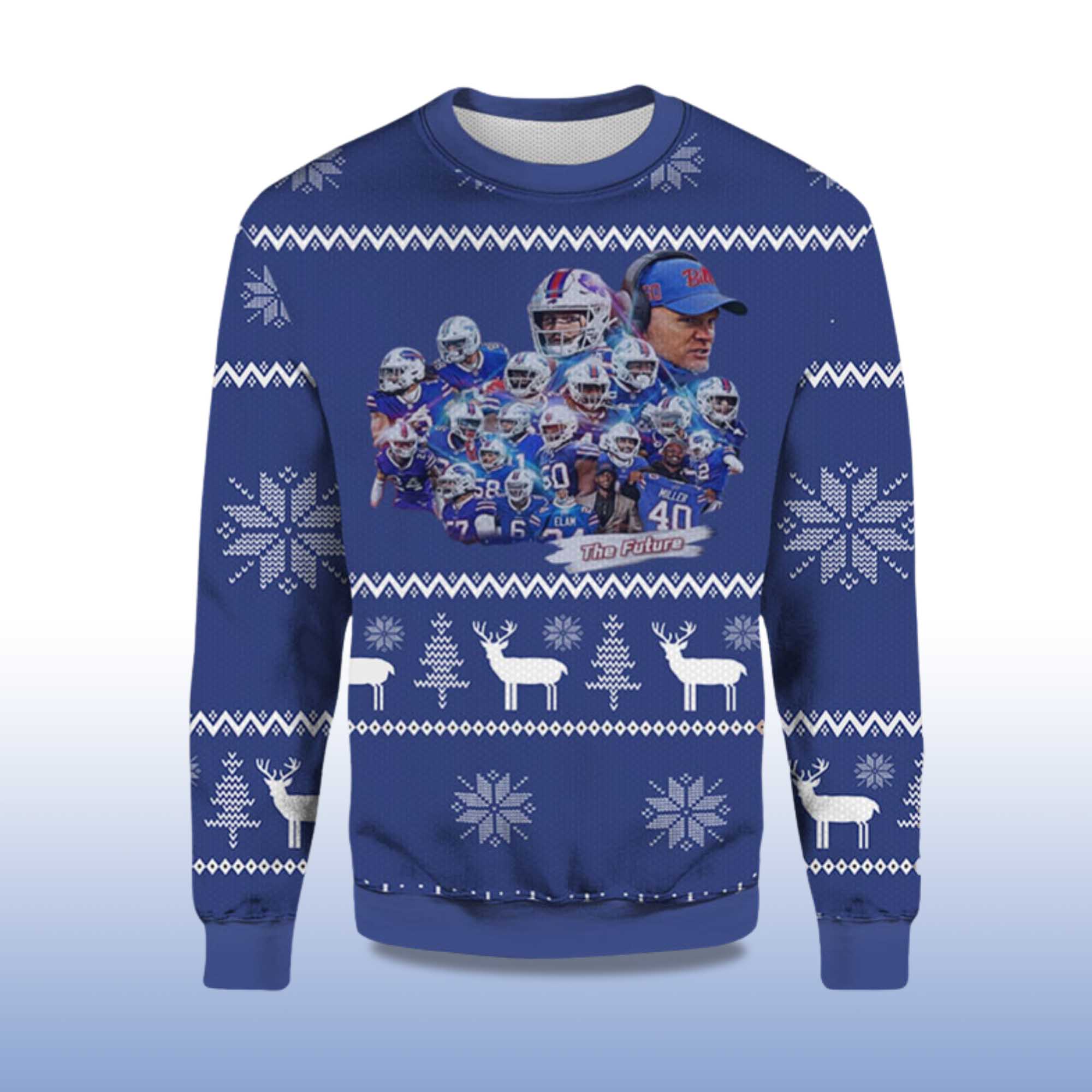 Alternative view of 2025 The Future Of Bills Ugly Christmas Sweater