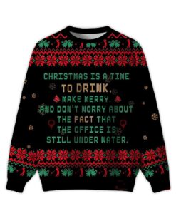 2025 The Office Is Still Under Water Ugly Christmas Sweater