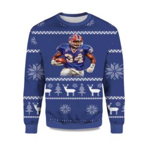 2025 Thurman Thomas Bills Ugly Christmas Sweater