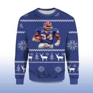 Alternative view of 2025 Thurman Thomas Bills Ugly Christmas Sweater