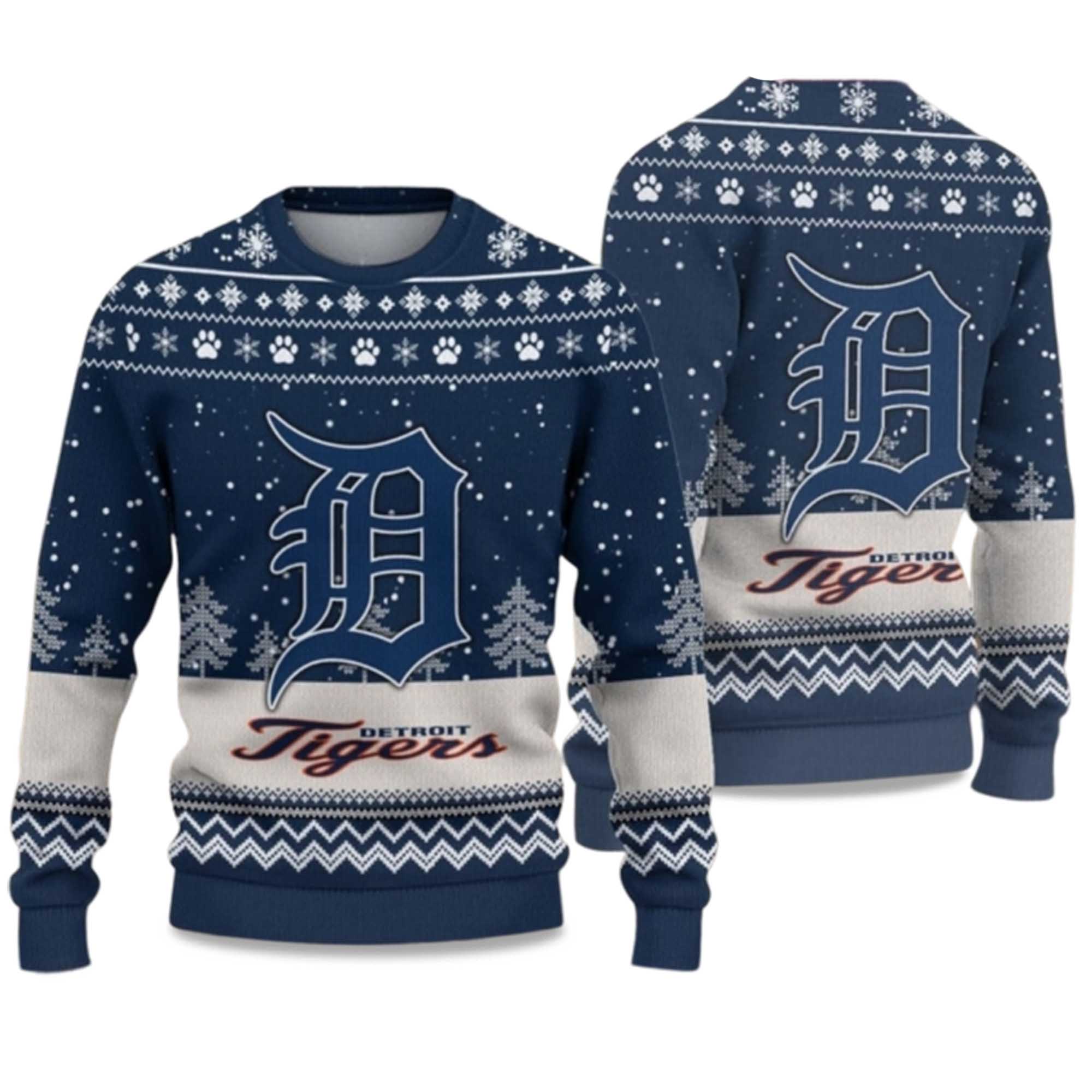 2025 Tigers Ugly Christmas Sweater
