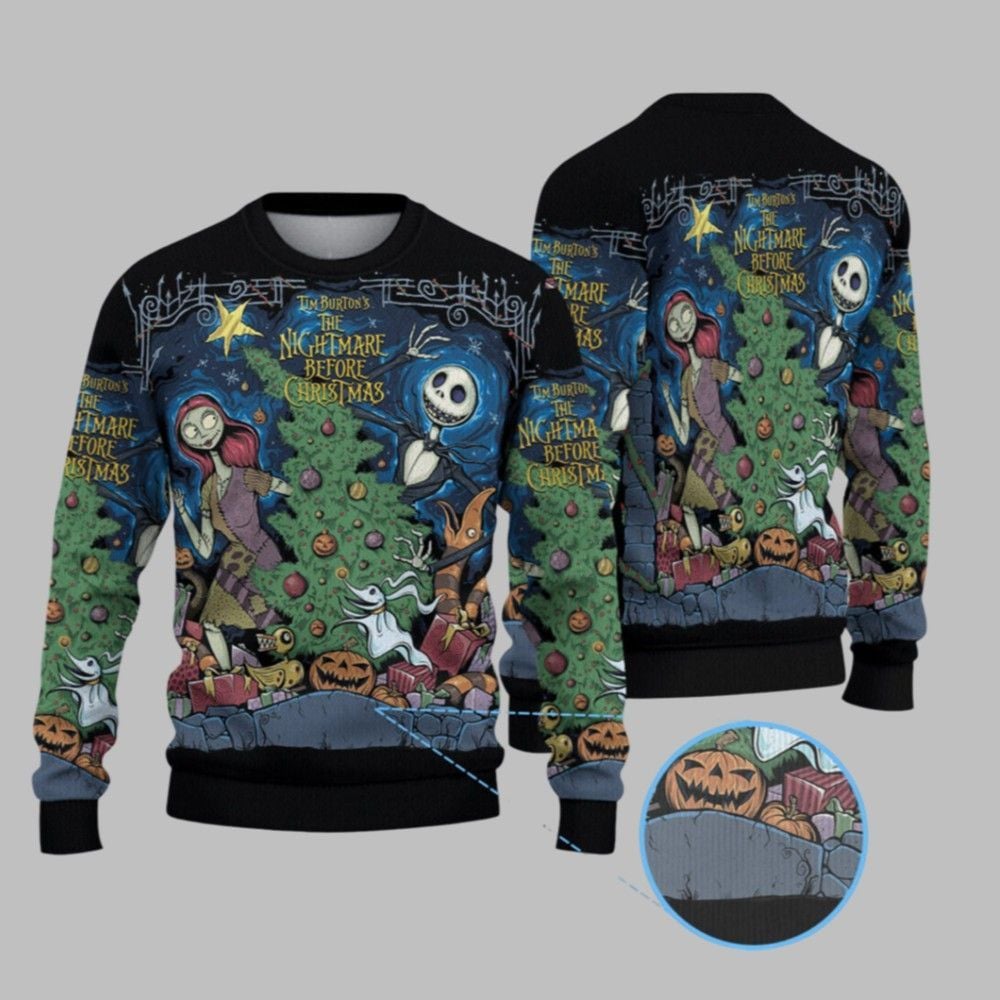 2025 Tim Burton's The Nightmare Before Christmas Ugly Sweater - Grishko.com
