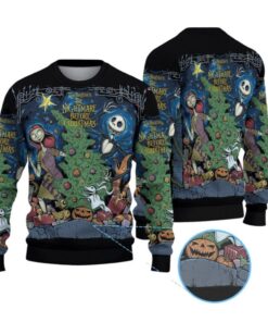 Alternative view of 2025 Tim Burton's The Nightmare Before Christmas Ugly Sweater 