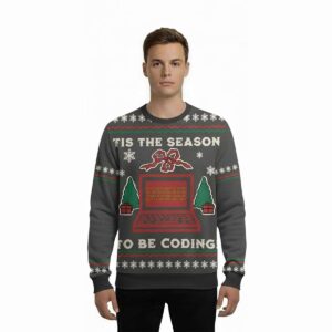 Alternative view of 2025 Tis The Season To Be Coding Ugly Sweater