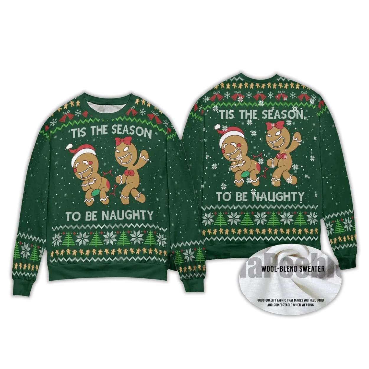 2025 Tis The Season To Be Naughty Ugly Christmas Sweater - Image 3