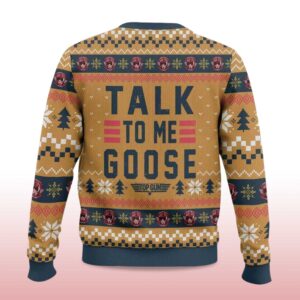 Alternative view of 2025 Top gun Talk to me Goose Ugly Christmas Sweater