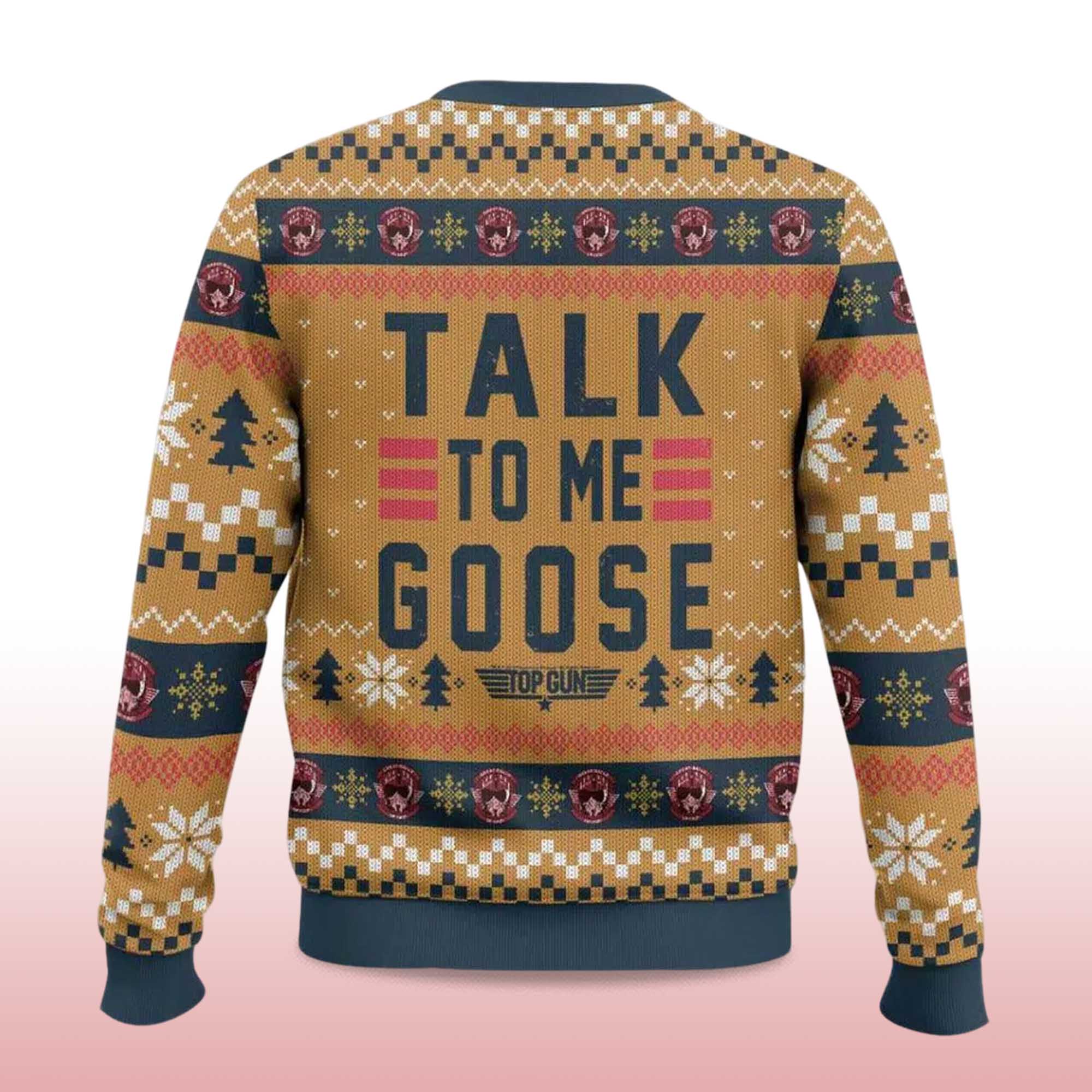 Alternative view of 2025 Top gun Talk to me Goose Ugly Christmas Sweater