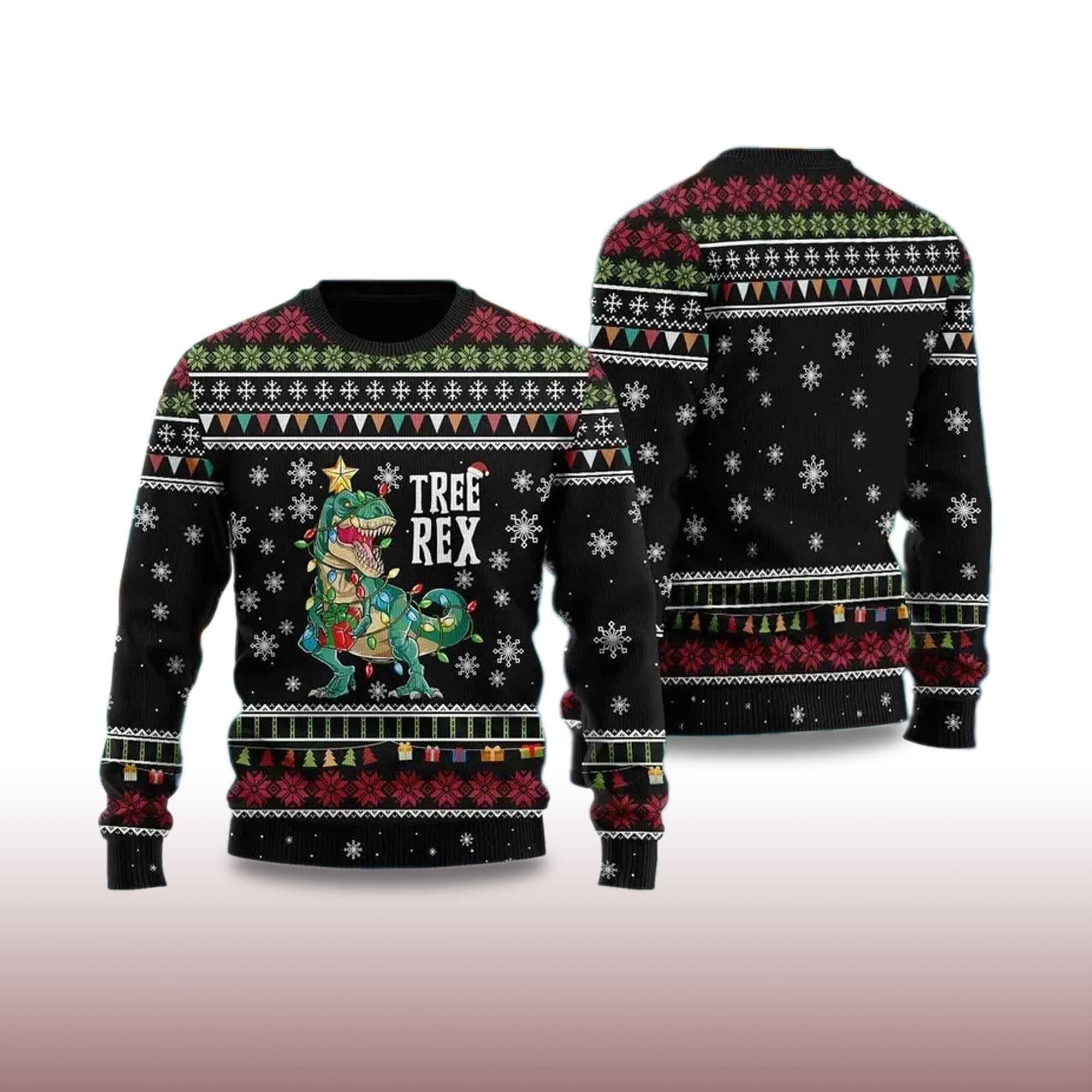 Alternative view of 2025 Tree Rex Ugly Christmas Sweater