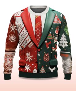 Alternative view of 2025 Tree Snowflake Ugly Christmas Sweater