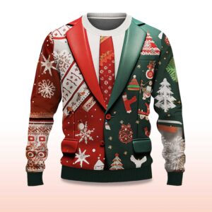 Alternative view of 2025 Tree Snowflake Ugly Christmas Sweater