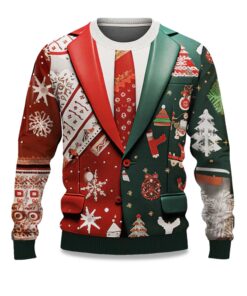 2025 Tree Snowflake Ugly Christmas Sweater