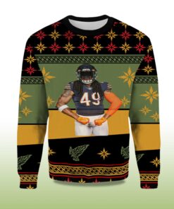 Alternative view of 2025 Tremaine Edmunds Chicago Bears Ugly Christmas Sweater