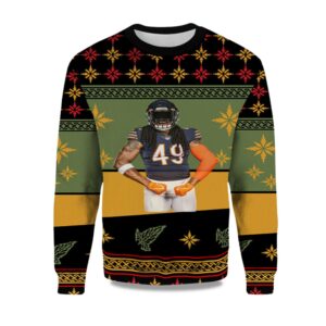 2025 Tremaine Edmunds Chicago Bears Ugly Christmas Sweater