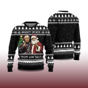 Alternative view of 2025 Trump And Santa Ugly Christmas Sweater