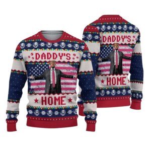 2025  Trump Daddy's Home Ugly Christmas Sweater