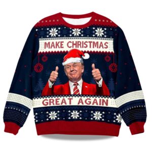 2025 Trump Maga Make Christmas Great Again Ugly Christmas Sweater