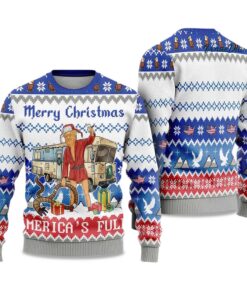 2025 Trump Merry Christmas Americas Full Ugly Christmas Sweater