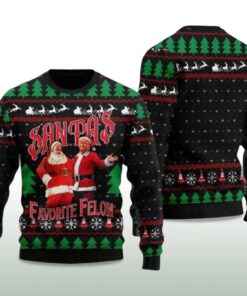 Alternative view of 2025 Trump Santaâ€™s Favorite Felon Ugly Christmas Sweater