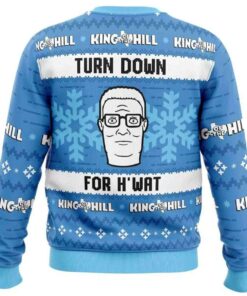 Alternative view of 2025 Turn Down For H'wat King of The Hill Ugly Christmas Sweater