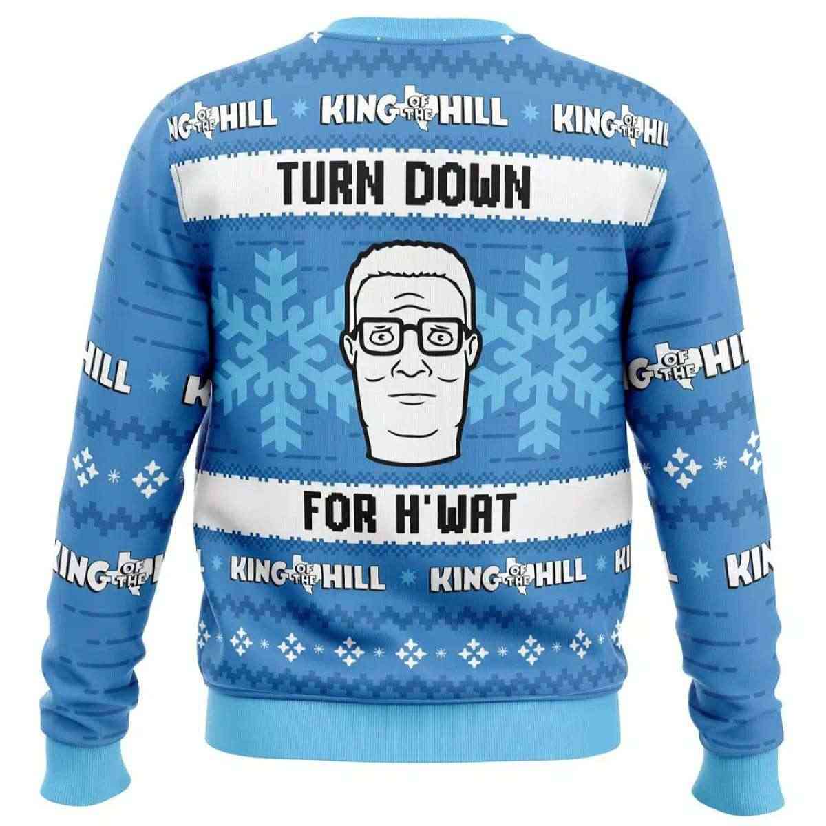 Alternative view of 2025 Turn Down For H'wat King of The Hill Ugly Christmas Sweater