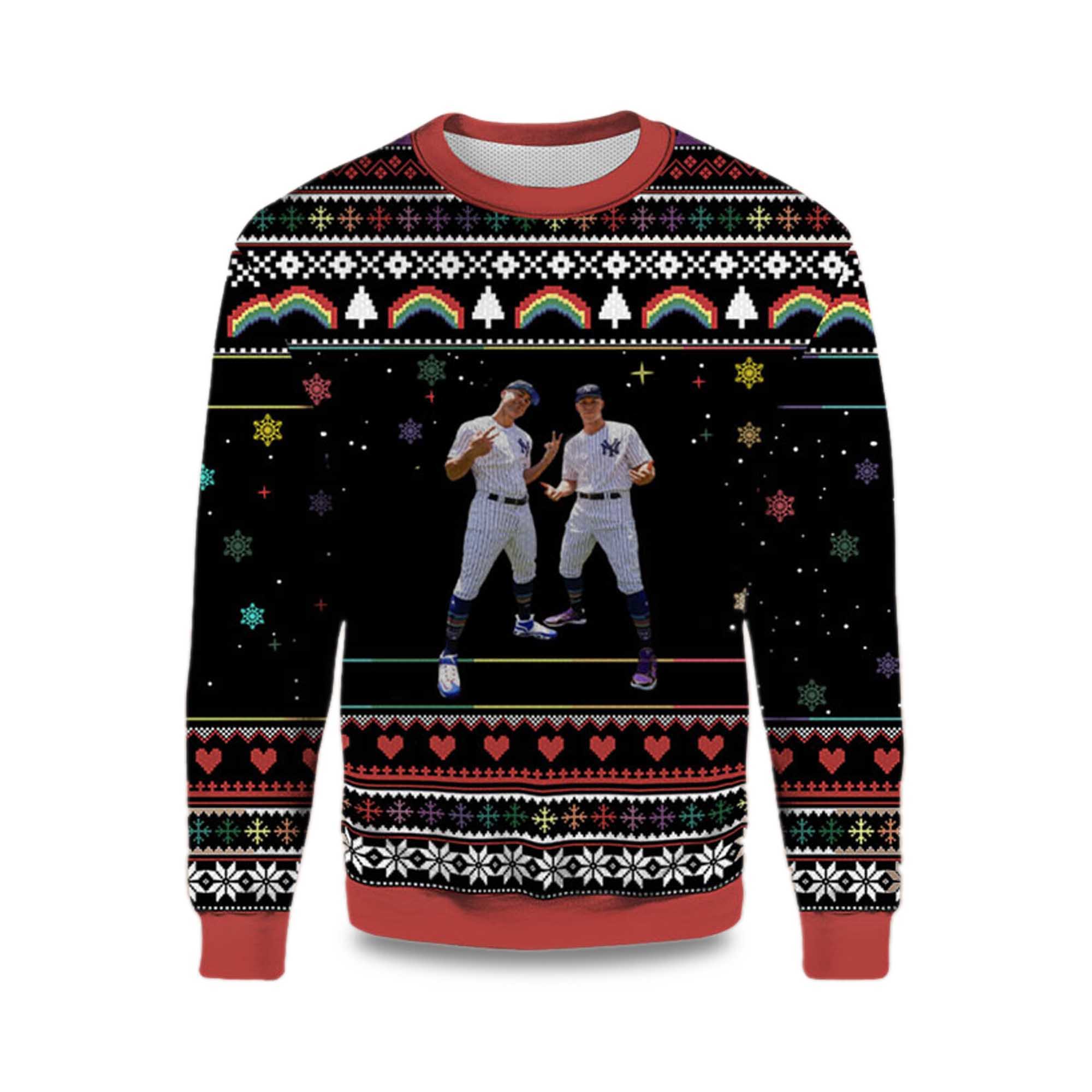2025 Two Star Of New York Yankees Ugly Christmas Sweater