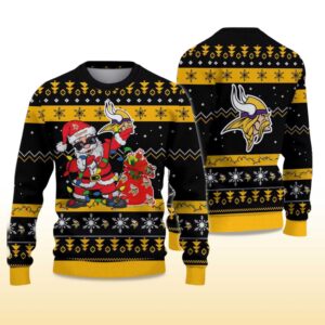 Alternative view of 2025 Vikings Santa Claus Ugly Christmas Sweater