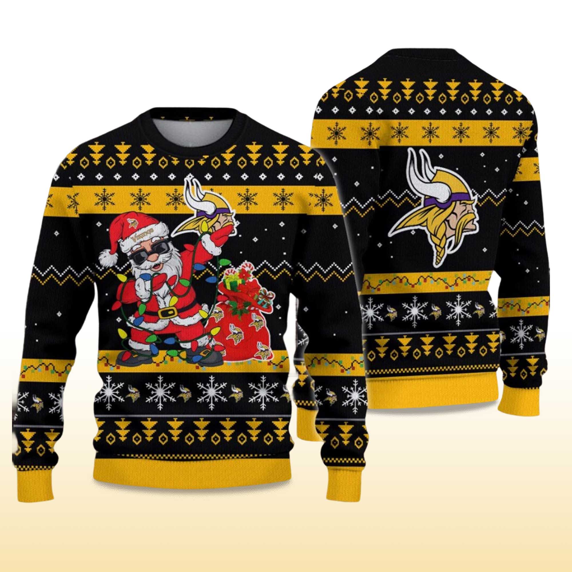 Alternative view of 2025 Vikings Santa Claus Ugly Christmas Sweater