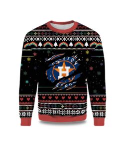 2025 Vintage Houston Astros Logo Ugly Christmas Sweater