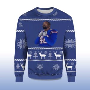 Alternative view of 2025 Von Miller Bills Ugly Christmas Sweater