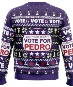 Alternative view of 2025 Vote for Pedro Napoleon Dynamite Ugly Christmas Sweater