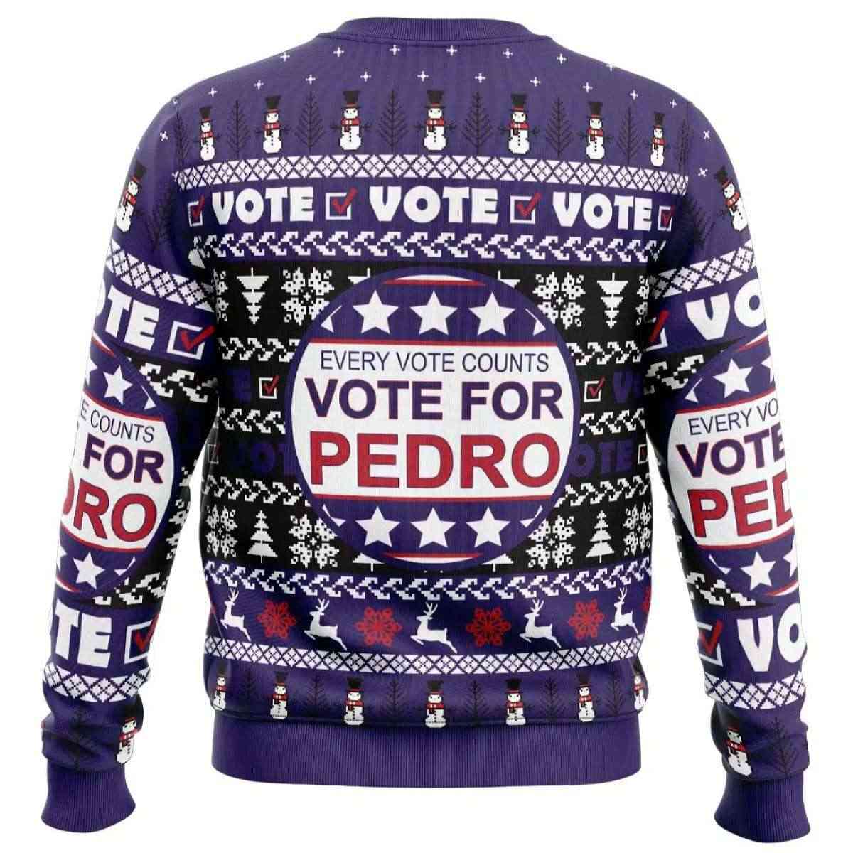 Alternative view of 2025 Vote for Pedro Napoleon Dynamite Ugly Christmas Sweater
