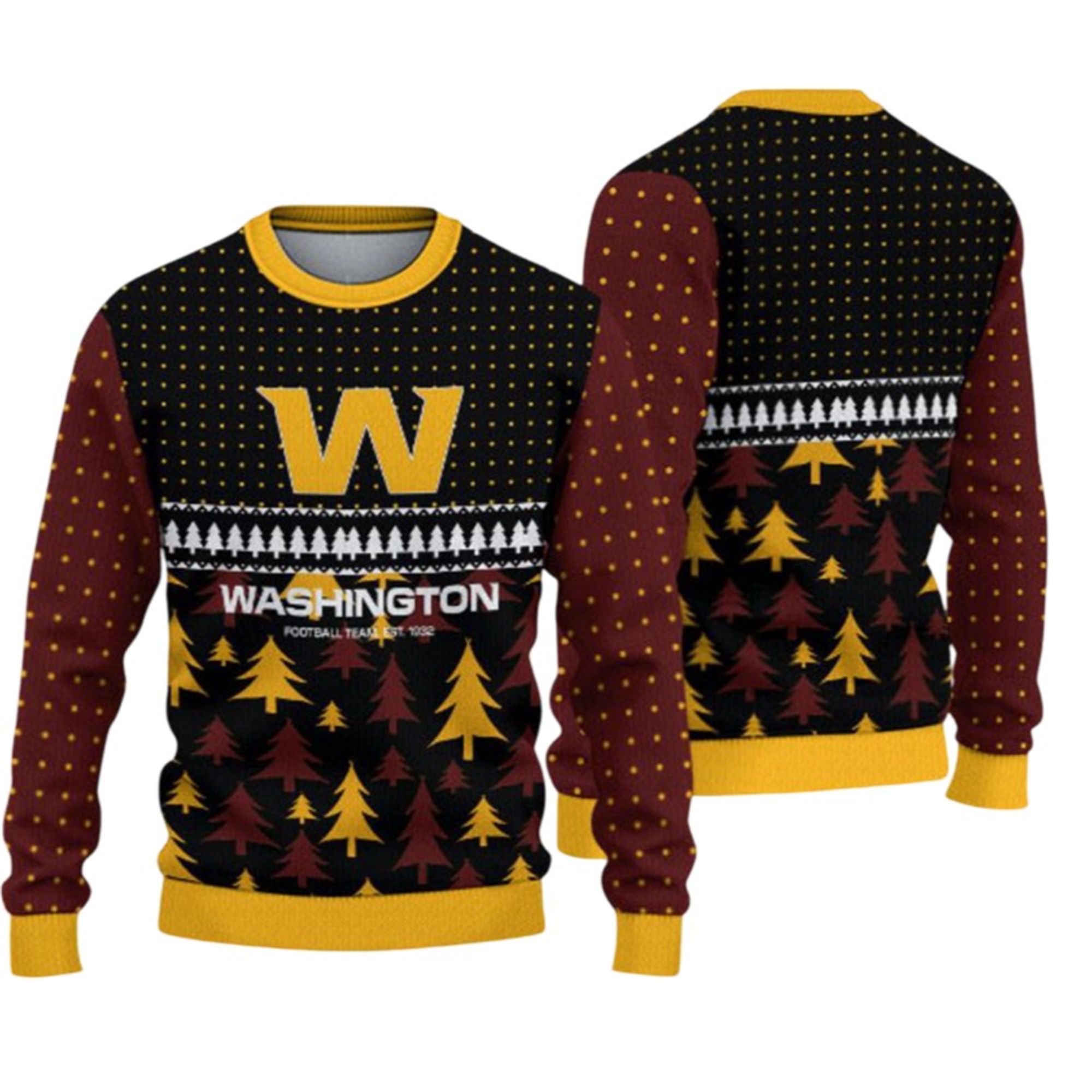 Alternative view of 2025 Washington Festive Holiday Ugly Sweater - Grishko.com