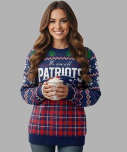 Alternative view of 2025 We Are All Patriots Rivalry Nor Easter Ugly Christmas Sweater 