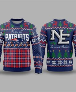 2025 We Are All Patriots Rivalry Nor Easter Ugly Christmas Sweater 