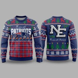2025 We Are All Patriots Rivalry Nor Easter Ugly Christmas Sweater - Grishko.com