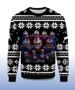 Alternative view of 2025 We Know That You Did Last Sunday Bills Ugly Sweater