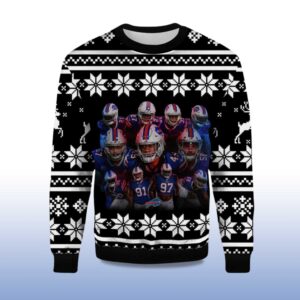 Alternative view of 2025 We Know That You Did Last Sunday Bills Ugly Sweater