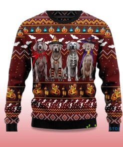 Alternative view of 2025 Weimaraner Dog Ugly Christmas Sweater