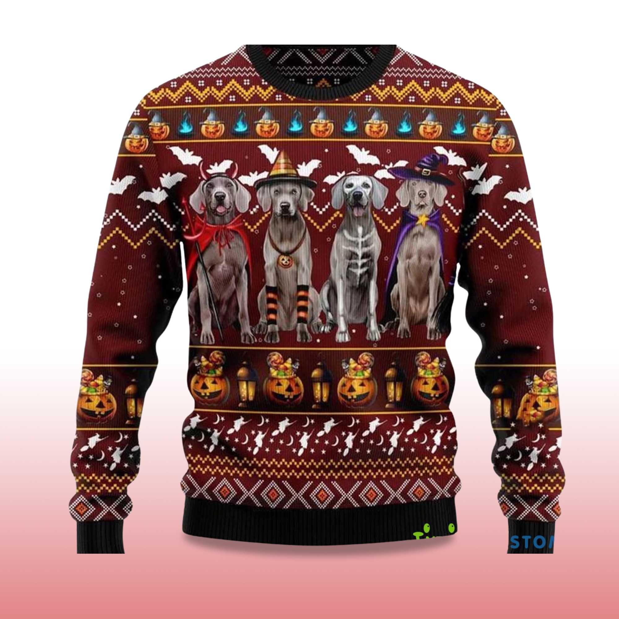 Alternative view of 2025 Weimaraner Dog Ugly Christmas Sweater