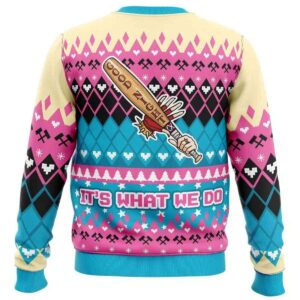 Alternative view of 2025 We're Bad Guys Harley Quinn DC Comics Ugly Christmas Sweater