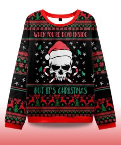 Alternative view of 2025 When You're Dead Inside But It's Christmas Ugly Christmas Sweater