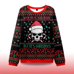 Alternative view of 2025 When You're Dead Inside But It's Christmas Ugly Christmas Sweater