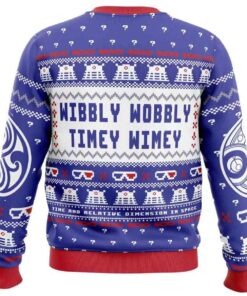 Alternative view of 2025 Wibbly Wobbly Doctor Who Ugly Christmas Sweater