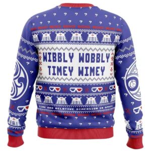 Alternative view of 2025 Wibbly Wobbly Doctor Who Ugly Christmas Sweater