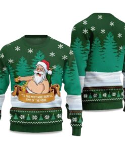 2025 Wine Derful Santa Ugly Christmas Sweater
