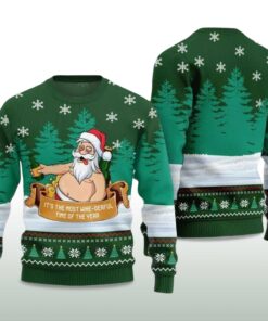 Alternative view of 2025 Wine Derful Santa Ugly Christmas Sweater