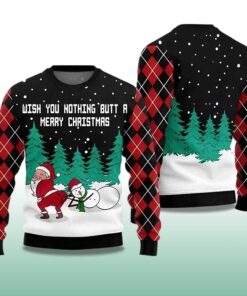 Alternative view of 2025 Wish You Nothing Butt A Merry Christmas Ugly Christmas Sweater